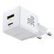 Мережевий зарядник пристрій Baseus Palm Fast Charger C+U 30W EU Moon White 656-01407 фото 1
