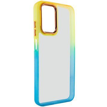 Чехол TPU+PC Fresh sip series для Realme C67 4G Бирюзовый / Оранжевый 777-06577 фото