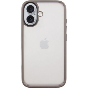 TPU+PC чехол Metal Buttons для Apple iPhone 16 (6.1") Серый 777-08253 фото
