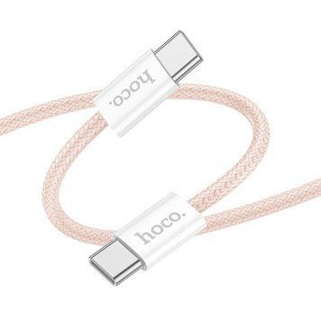 Кабель USB Hoco X104 Source 60W Type-C to Type-C 2m Рожевий 209-00334 фото