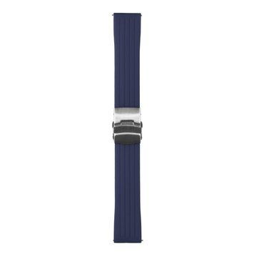 Ремінець Универс 22mm Silicone+Metal lock для Samsung/Amazfit/Huawei Темно-Синій 212-02791 фото