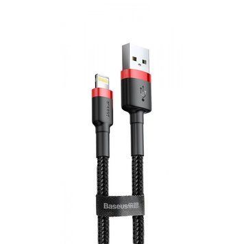 Кабель Baseus Cafule Lightning 2.4A (0.5m) Red/Black CALKLF-A19 фото