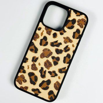 Кожаная накладка Leopard Leather Magnetic для iPhone 15 Pro Color №1 207-00254 фото
