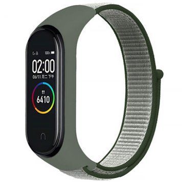 Ремінець Nylon New для Xiaomi Mi Band 3/4/5/6/7 Dark Olive / Green 212-01759 фото