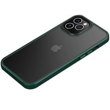 TPU+PC чехол Metal Buttons для Apple iPhone 12 Pro / 12 (6.1") Зеленый 777-08353 фото