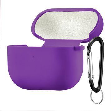 Силиконовый чехол 2,5mm с микрофиброй для AirPods Pro Purple 203-00182 фото