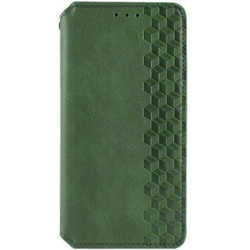 Кожаный чехол-книжка GETMAN Cubic (PU) для Samsung Galaxy A17 5G Зелёный 555-02595 фото