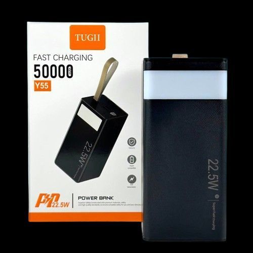 Портативный аккумулятор Power Bank WUW-TUGII Y55 50000mAh PD22.5W Черный 216-00111 фото