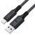 Кабель ACEFAST C17-04 USB-A to USB-C silicone charging data cable Black 6974316284178 фото