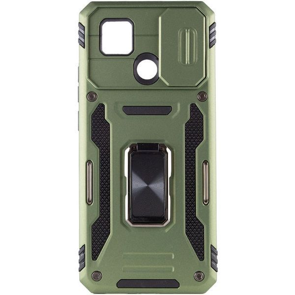 Ударопрочный чехол Camshield Army Ring для Xiaomi Redmi 9C / 10A Army Green 777-05111 фото