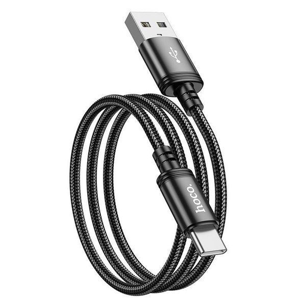 Кабель HOCO X89 Wind charging data cable Type-C Black 6931474784360 фото