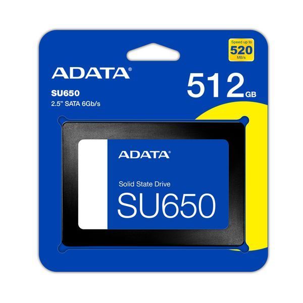 Накопитель SSD ADATA Ultimate SU650 512GB 2.5" SATA III 3D NAND ASU650SS-512GT-R фото