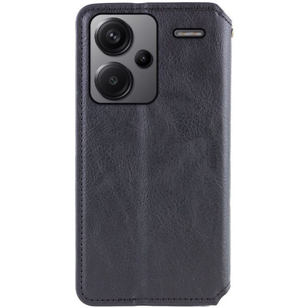 Шкіряний чохол-книжка GETMAN Cubic для Xiaomi Redmi Note 13 Pro+ Чорний 555-01746 фото