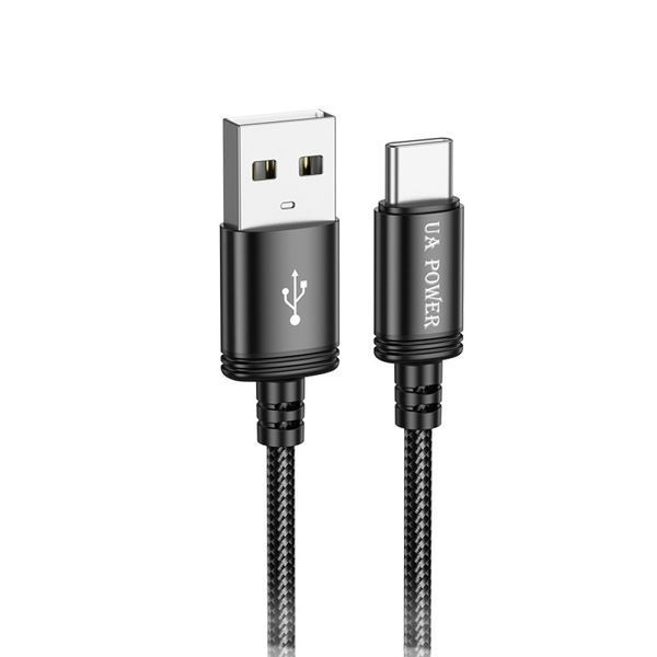 Кабель UA Power UP-01 Wind charging Type-C 3.0A 1m Black 209-00290 фото