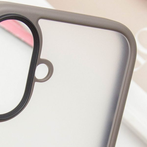TPU+PC чохол Metal Buttons для Apple iPhone 16 (6.1") Сірий 777-08253 фото