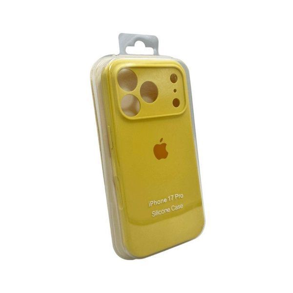 Силиконовый чехол с закрытой камерой для iPhone 17 Pro Max / 18 Pro Max (6.9") Yellow 666-04295 фото