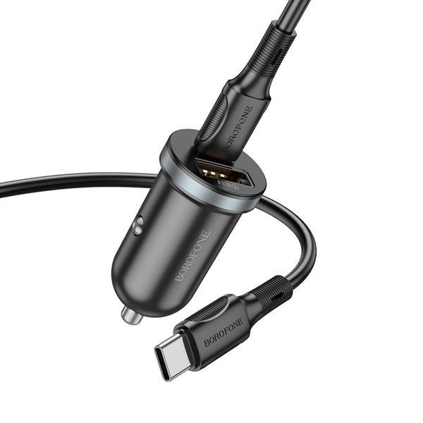 Автомобильное зарядное устройство BOROFONE BZ22 Scenery dual-port PD30W+QC3.0 автомобильный зарядник (Type-C 656-00308 фото