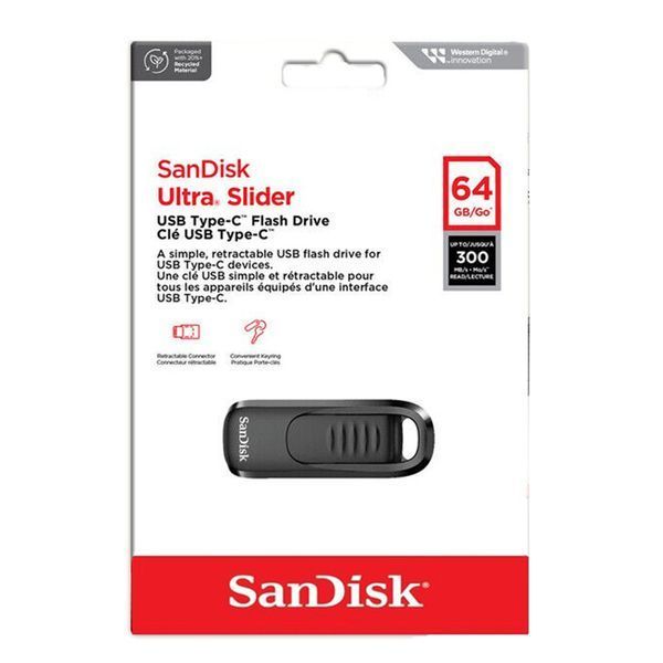 Флеш-накопичувач SanDisk USB 3.2 Gen1 Ultra Slider Type-C 32Gb (200 Mb/s) SDCZ480-032G-G46 фото