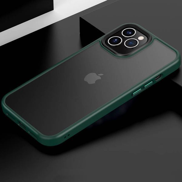 TPU+PC чохол Metal Buttons для Apple iPhone 12 Pro / 12 (6.1") Зелений 777-08353 фото