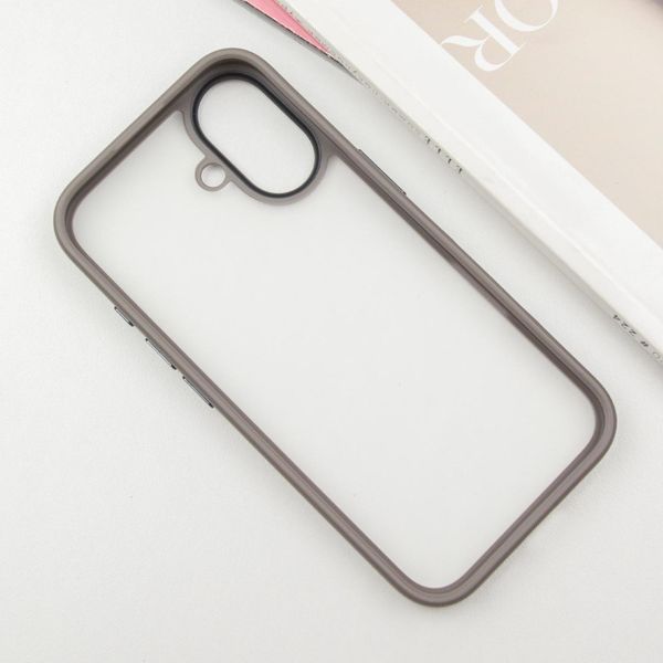 TPU+PC чохол Metal Buttons для Apple iPhone 16 (6.1") Сірий 777-08253 фото