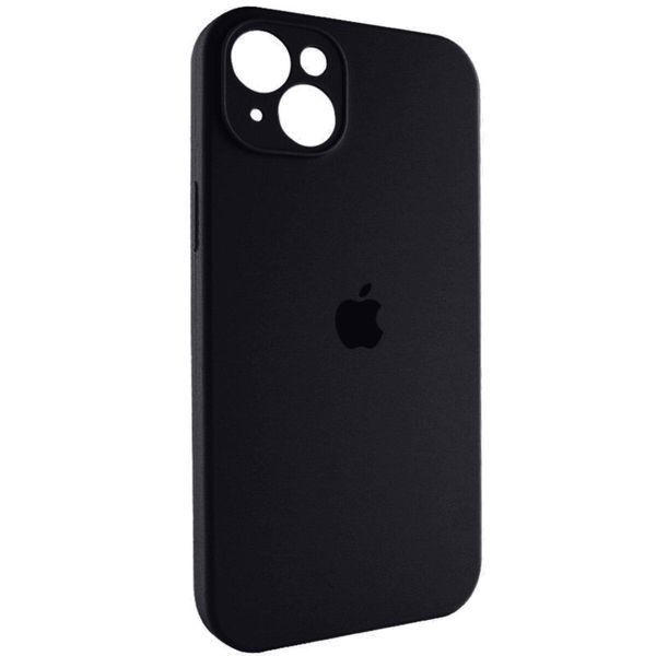 Силиконовый чехол с закрытой камерой для iPhone 15 Black 666-00994 фото