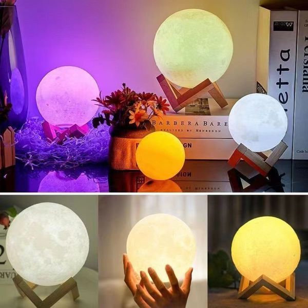 Нічник Moon Light 3D із сенсорним перемиканням 13см 300-00034 фото