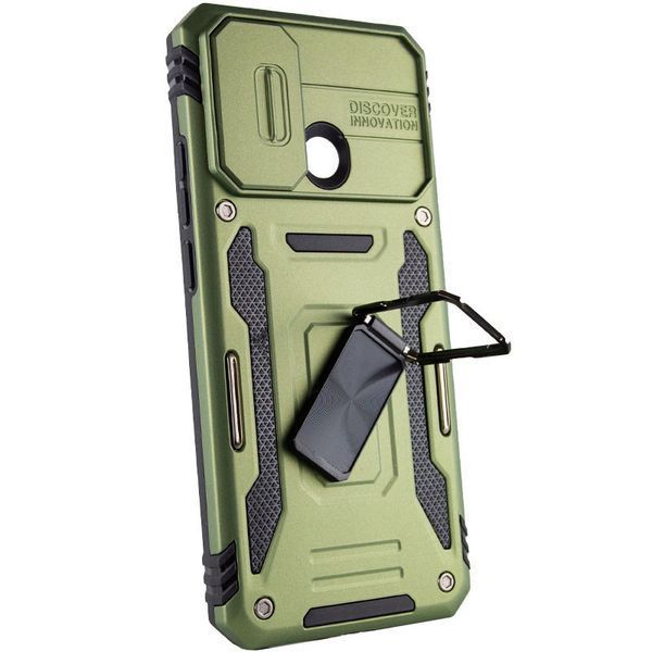 Ударопрочный чехол Camshield Army Ring для Xiaomi Redmi 9C / 10A Army Green 777-05111 фото