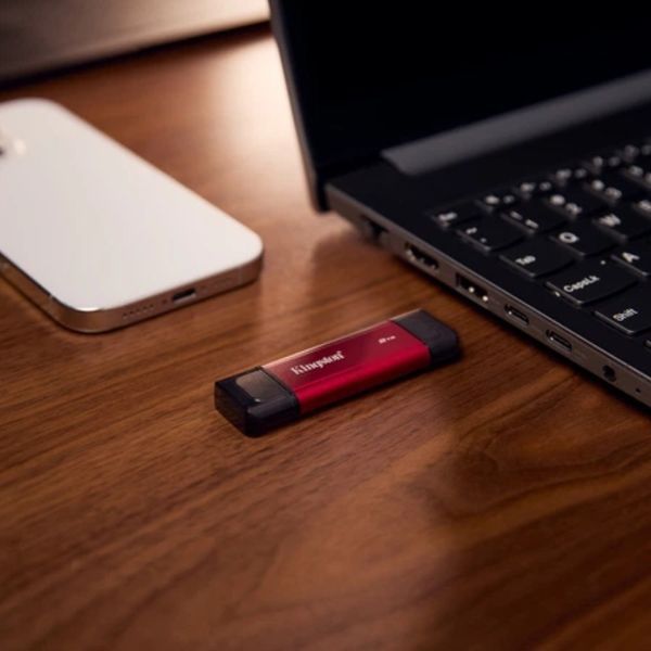 Портативный SSD Kingston Dual USB-A/C 2TB Dual Portable 1050MB/s USB 3.2 Gen 2 Red/Black SPSD/2TB фото