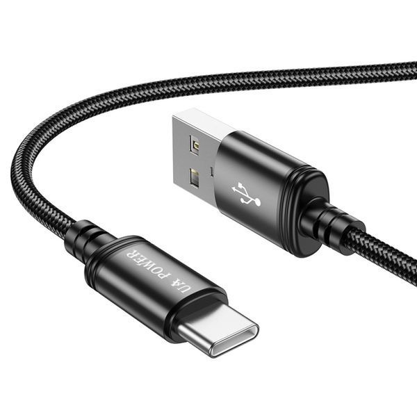 Кабель UA Power UP-01 Wind charging Type-C 3.0A 1m Black 209-00290 фото