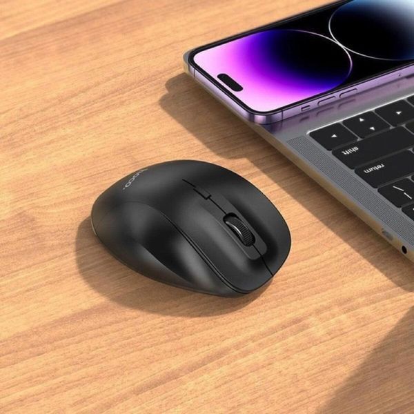 Маніпулятор миша HOCO GM24 Mystic six-button dual-mode business wireless mouse Black 656-03224 фото