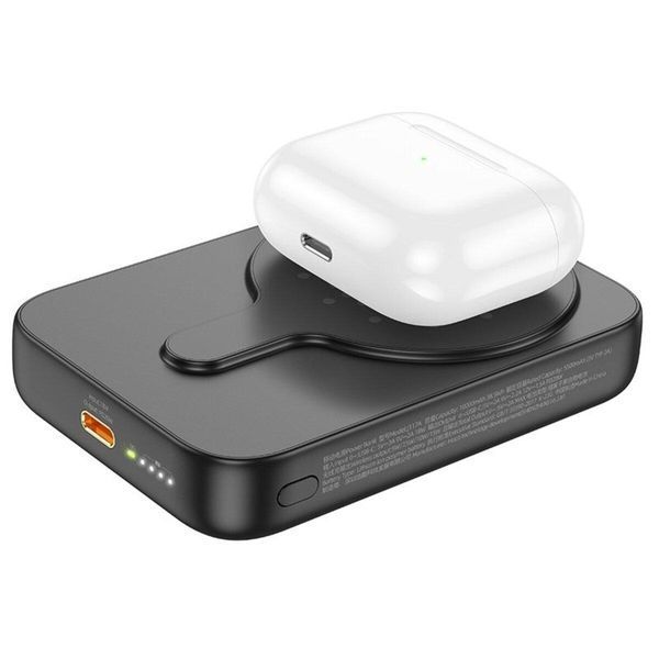Зовнішній акумулятор HOCO J117A Esteem PD20W magnetic power bank(10000mAh) Black 656-01164 фото