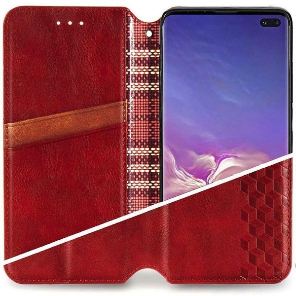 Кожаный чехол-книжка GETMAN Cubic для Xiaomi Mi 10T / Mi 10T Pro Красный 555-01950 фото