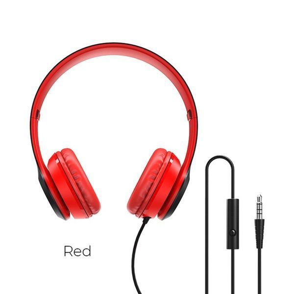 Навушники BOROFONE BO5 Star sound wired headphones Red 656-01010 фото