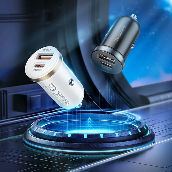Автомобильное зарядное устройство BOROFONE BZ22 Scenery dual-port PD30W+QC3.0 автомобильный зарядник (Type-C 656-00308 фото
