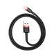 Кабель Baseus Cafule Cable USB For Lightning 2.4A 0.5m Red+Black CALKLF-A19 фото 5