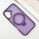 Чехол TPU+PC Metal Buttons with MagSafe Colorful HQ Ring для iPhone 16 (6.1") Purple 555-00627 фото 2