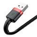 Кабель Baseus Cafule Cable USB For Lightning 2.4A 0.5m Red+Black CALKLF-A19 фото 3