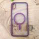 Силіконовий чохол Clear Color Case with MagSafe для iPhone Xr Бордовий 214-00415 фото 1