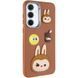 Чехол TPU Leather Toys для Xiaomi Redmi 13C / Poco C65 Labubu / Brown 555-00903 фото