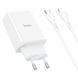 Комплект швидкого заряджання для iPhone Hoco C99A Type-C to Lightning PD20W QC3.0 Білий 209-00257 фото 3