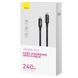 Кабель Baseus Tungsten Gold Fast Charging Data Cable Type-C to Type-C 240W 3m Black CAWJ040201 фото 2