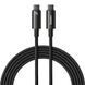 Кабель Baseus Tungsten Gold Fast Charging Data Cable Type-C to Type-C 240W 3m Black CAWJ040201 фото 1