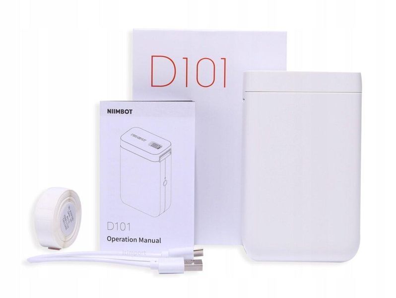 Термопринтер для печати наклеек NIIMBOT D101 White (A1A88628624) 656-02116 фото