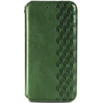 Шкіряний чохол-книжка GETMAN Cubic для Xiaomi Redmi 12C Зелений 555-01847 фото