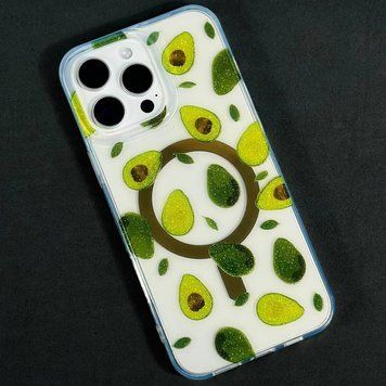 Чехол Transporent Case with Print Magnetic для iPhone 13 Avocado 214-04411 фото