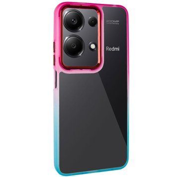 Чехол TPU+PC Fresh sip series для Xiaomi Redmi Note 13 Pro 4G / Poco M6 Pro 4G / Note 14S Бирюзовый / Розовый 777-06628 фото