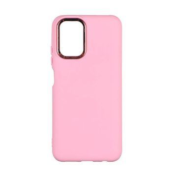 Чохол Silicone Cover Metal frame для Xiaomi Redmi Note 10 / Note 10s Light pink 208-03459 фото