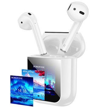 Беспроводные наушники BOROFONE BW86 Brocade true wireless BT headset with touch screen White 656-03841 фото