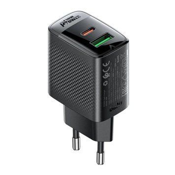 Сетевое зарядное устройство ACEFAST A98 PD30W GaN (USB-C+USB-A) charger Black 656-01284 фото