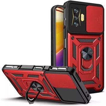 Ударопрочный чехол Camshield Serge Ring для Xiaomi Poco F4 GT Red 777-04529 фото